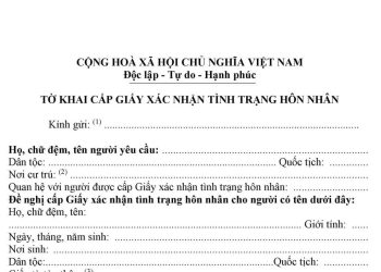 Quy trình xin cấp giấy xác nhận độc thân 2023
