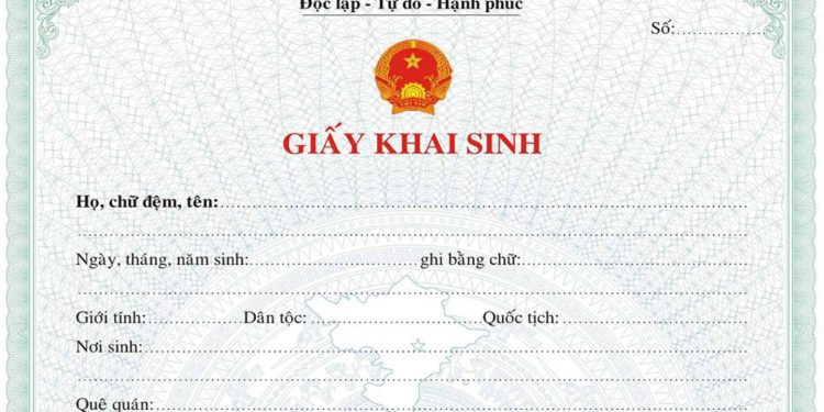 Thủ tục cấp lại giấy khai sinh
