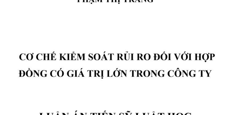 Cơ chế kiểm soát rủi ro đối với hợp đồng có giá trị lớn trong công ty